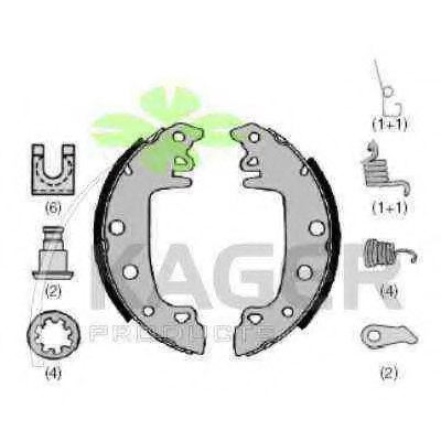 KAGER 34-0183 Brake Shoe Set